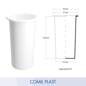 Vase en plastique de style européen COMIL PLAST V816 de grande qualité, doublure pour monument funéraire adulte, remplacement en aluminium, religieux - Product Image 4