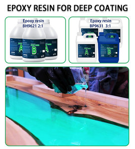 <span class=keywords><strong>Kit</strong></span> de résine époxy résistante aux <span class=keywords><strong>UV</strong></span> et sans danger pour les aliments, gallon, pour l'art, l'artisanat, le travail du bois, le moulage de tables de rivière, les adhésifs et les produits d'étanchéité - Product Image 2