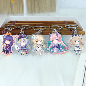 Portachiavi Promozionali Personalizzati con Logo, Carini Portachiavi in Acrilico con Glitter a Tema Anime e Cartoni Animati - Product Image 2