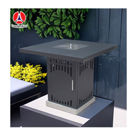 Table de foyer au gaz carrée GARDENSUN pour l'extérieur, le jardin et le camping, fabricant leader du secteur