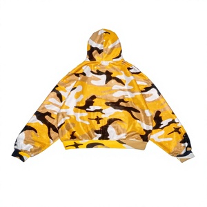 Sudadera con capucha de camuflaje extragrande para hombre, personalizada al por mayor, de manga regular, de poliéster tejido, estilo casual de otoño - Product Image 2