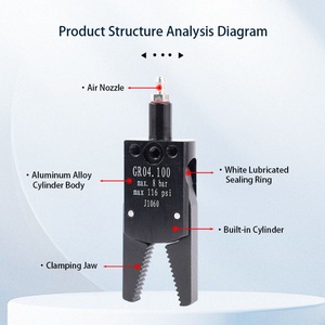 Pneumatic Clamp and Air-operated <b>Mini</b> a J1060 Gripper STAR Pneumatic Clamp for Manipulator Low Price and High Quality - Product Image 4