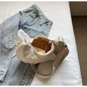 Hot selling women's fashionable solid color crossbody bag with customizable LOGO casual shoulder and armpit bag - Product Image 4