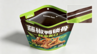 Sachet Doypack personnalisable en PET à huit soudures thermiques, résistant à l'humidité, pour emballage de snacks, avec impression de motifs HD
