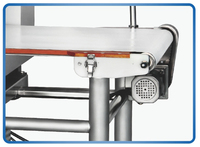 Detektor Logam Multi-Frekuensi Kecepatan Tinggi Sensitivitas Tinggi Kenwei Food Line untuk Kemasan Baja Tahan Karat JW-G4015 30m/menit 5KG