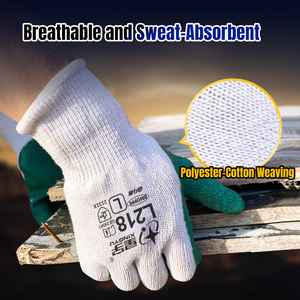 XINGYU Guantes de seguridad de algodón Sitio de construcción perfecto Guantes de trabajo de tela de seguridad industrial Guantes DE TRABAJO recubiertos de látex antideslizantes - Product Image 3