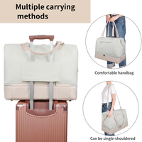 Grand sac de voyage de luxe en polyester pour femme, tendance, avec compartiment à chaussures, sac à main portable pour les voyages courts et la salle de sport