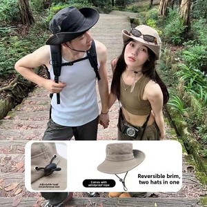 Striped Summer Autumn Outdoor Cowboy <b>Hats</b> for Men Women-Sun Hiking Fishing & Mountaineering - Product Image 3