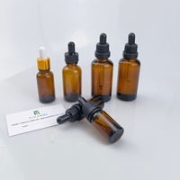 VENTE FLASH Flacons compte-gouttes en verre 1oz 2oz (30ml/60ml) transparents/ambre/bleus avec logo personnalisé imprimé pour huiles essentielles, soins de la peau, sérum