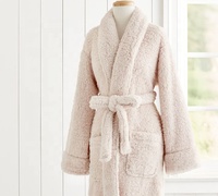 Peignoir Moelleux Femme à Logo Personnalisé Prix Usine, Peignoir Peluche Polaire Super Doux pour Hôtel et Spa