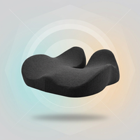Coussin de siège carré en mousse à mémoire de forme tissée, antidérapant, orthopédique, soulagement des douleurs lombaires, de la prostate, du coccyx et de la sciatique, amovible et lavable à 100%
