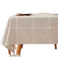 Nappe carrée en coton et lin tissé de 120 pouces, personnalisée, blanche, résistante à l'huile et à l'eau, pour mariage, fête, événements à domicile