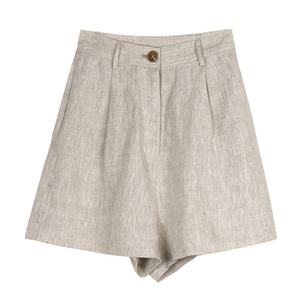 2023 New Fashion pantaloncini di <span class=keywords><strong>lino</strong></span> <span class=keywords><strong>donna</strong></span> estate allentata a vita alta sport Casual Plus Size pantaloncini da <span class=keywords><strong>donna</strong></span> - Product Image 6