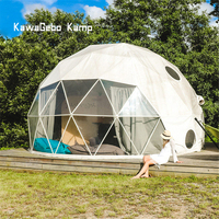 Tente dôme géodésique de luxe Kawagebo Kamp 5M en PVC pour fêtes, salons professionnels, camping extérieur, glamping, hôtel, maison avec salle de bain