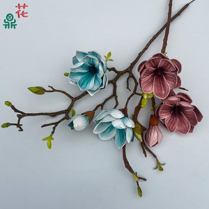 Fleurs artificielles en soie Magnolia, décoration intérieure et extérieure, style moderne - Product Image 2
