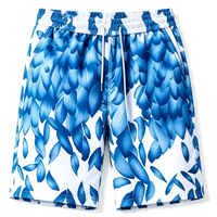 Shorts de bain pour hommes à imprimé plumes, 4 couleurs, noir, or/vert menthe, décontractés, séchage rapide, shorts de plage pour couple