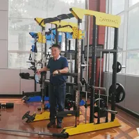 घर जिम शक्ति प्रशिक्षण बहु समारोह स्टेशन पावर फूहड़ रैक बहु समारोह स्मिथ मशीन