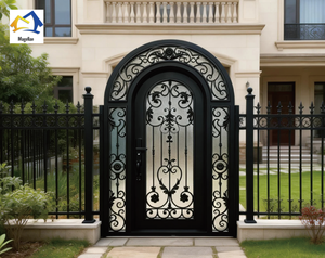 Puerta de Hierro Forjado Personalizada a Precio de Fábrica, Estilo Europeo, Puerta de Entrada para Jardín de Villa, Fábrica China - Product Image 2