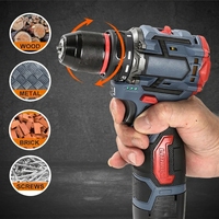 Perceuse à percussion portative pour usage domestique, outils électriques au lithium-ion, marteau électrique multifonction, tournevis électrique sans fil 16,8 V
