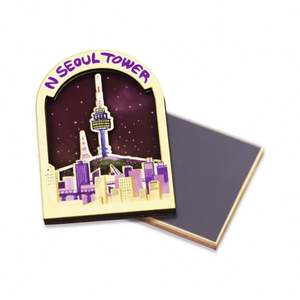 Aimant en bois personnalisé avec logo, 70 x 50 mm, souvenir de Corée du Sud, aimant de réfrigérateur en bois 3D personnalisé - Product Image 2