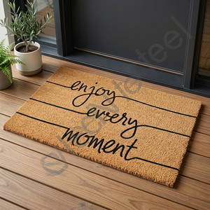 Tapis coloré Profitez de chaque instant paillassons de couleur marron imprimés Paillasson mat imprimé pour chambre à coucher au prix de gros - Product Image 2