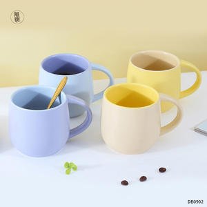 Mug en céramique nordique sur mesure 301-400 ml, finition mate avec cuillère, cadeau pour la maison, utilisation café DB0902 - Product Image 1