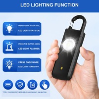 Alarme de sécurité personnelle universelle 130 dB, sirène ultra puissante, rechargeable par type C avec lampe torche pour la protection d'urgence