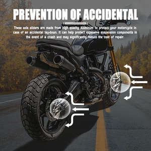 XXUN-Protector contra choques para motocicleta <span class=keywords><strong>Ducati</strong></span> <span class=keywords><strong>Scrambler</strong></span> 400 800 1100, deslizador de horquilla de eje trasero delantero para coche deportivo de desierto 2014-2021 - Product Image 3