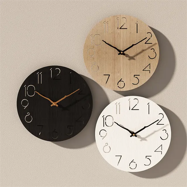 Reloj de pared de cuarzo digital para decoración del hogar, cronógrafo de madera moderno, personalizado, estilo nórdico, Vintage