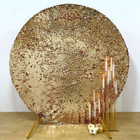 Gros or grand cercle de paillettes toile de fond support mariage événement fête décoration arc couverture de fond
