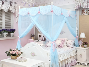 Redes mosquiteiras de poliéster 100% tricotadas especialmente para cama de solteiro - Product Image 2