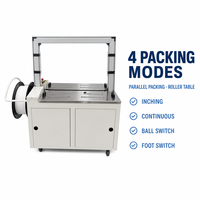 Machine de cerclage automatique G003 pour cartons, équipement d'emballage de type arche pour ligne de production, avec bande PP