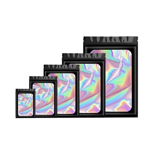 Borsa con chiusura a Zip a prova di odore stampata personalizzata all'ingrosso Stand Up Pouch sacchetti di Mylar olografici fustellati 3.5 g/libbra - Product Image 1