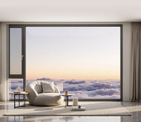 Fenêtre à battant en aluminium avec verre isolant standard pour la décoration extérieure de maisons modernes