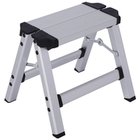 Échelle pliante en aluminium personnalisée, type A, conforme à la norme EN131, avec pieds en caoutchouc antidérapants, pour la peinture domestique et les travaux intérieurs