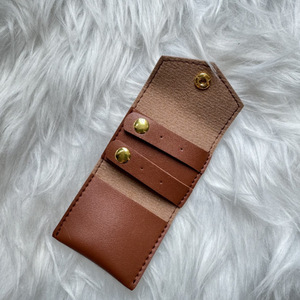 Premium PU Leather Eco-Friendly <b>Button</b> Closure Jewelry Pouch Portable Fold Ring Organizer Jewelry Storage Bag Jewelry - Product Image 6