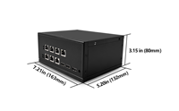 Dispositivo de Seguridad de Red MAITUO, Intel J1900/E3845, RAM DDR3/3L, 6 Puertos 4G/5G/WiFi, Mini PC Industrial sin Ventilador para Riel DIN