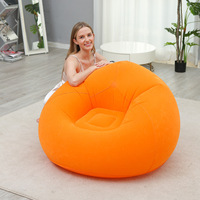 Canapé-Lit Fauteuil Gonflable Portable en Tissu Confortable pour le Loisir d'Extérieur ou comme Sac de Couchage