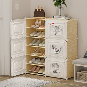 <b>Shoe</b> Cabinet Plastic Multi Layer Dustproof <b>Storage</b> Organizer For Home Bedroom Use Modern Minimalist Design - Product Image 3