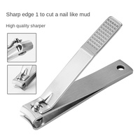 Vente en gros d'usine : Coupe-ongles professionnels en acier inoxydable argenté, avec logo personnalisé, design plat, biseauté et incurvé, durables et larges