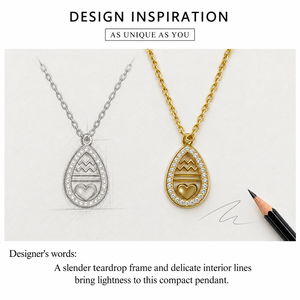 Collier en zircon en forme de larme, acier inoxydable, plaqué or 14 carats, chaîne avec pendentif, 39,5 + 5,5 cm, 2,5 g - Product Image 4