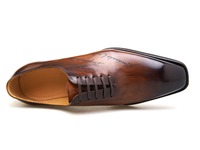 Neue klassische elegante handgefertigte Wholecut Oxford Herrenschuhe aus echtem Rindsleder, geprägte formelle Hochzeitsschuhe.
