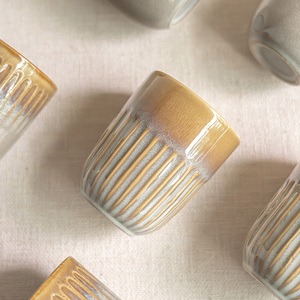 Vaso Reutilizable de Cerámica Ecológico Estilo Japonés Vintage de 260 ml, Diseño Japandi para Cafeterías, Restaurantes y Hoteles, Modelo ODM - Product Image 5