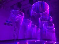 Anneau LED cinétique avec treuil DMX Led lumière dynamique Club Bar éclairage cinétique faisceau de levage Club plafonnier