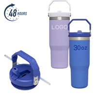 Entrepôt USA 20oz 30oz Gobelet à paille pour étudiant Bouteille d'eau isolée sous vide à double paroi