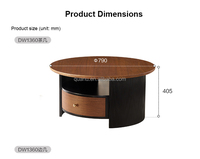 Tables basses de salon modernes Quanu Dw1360, ensemble de meubles avec meuble TV, table basse vintage, design moderne, meubles TV avec tiroirs