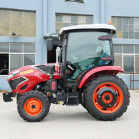 Traktor kemudi hidrolik 5 Euro tahan lama, traktor pertanian 80HP semua medan roda pastur pertanian Gearbox tipe