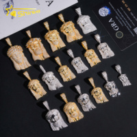 925 argent jésus glacé pendentifs Collection Hip Hop Moissanite bijoux pendentif GRA chaîne personnalisée pendentif pour hommes femmes