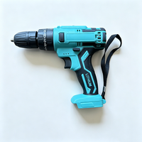 OEM/ODM Perceuse sans fil 21V à moteur sans balais, vitesse variable 10mm, couple 45N.M, mandrin sans clé, réversible, outils métalliques pour bricolage extérieur