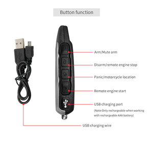 Sistem <span class=keywords><strong>Alarm</strong></span> Sepeda Motor EASYGUARD 2 Arah dengan Starter Jarak Jauh dan Sistem Masuk Tanpa Kunci Pasif - Product Image 4
